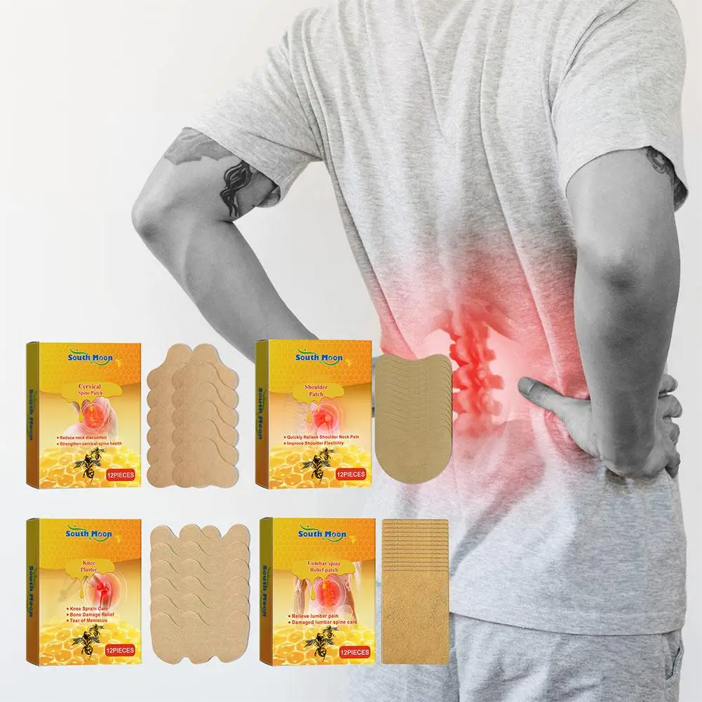 12pcs Activate Meridians, Tendons And Bones Ai Cao Tie Set, Knees/Waist/shoulders/neck Pain Relief