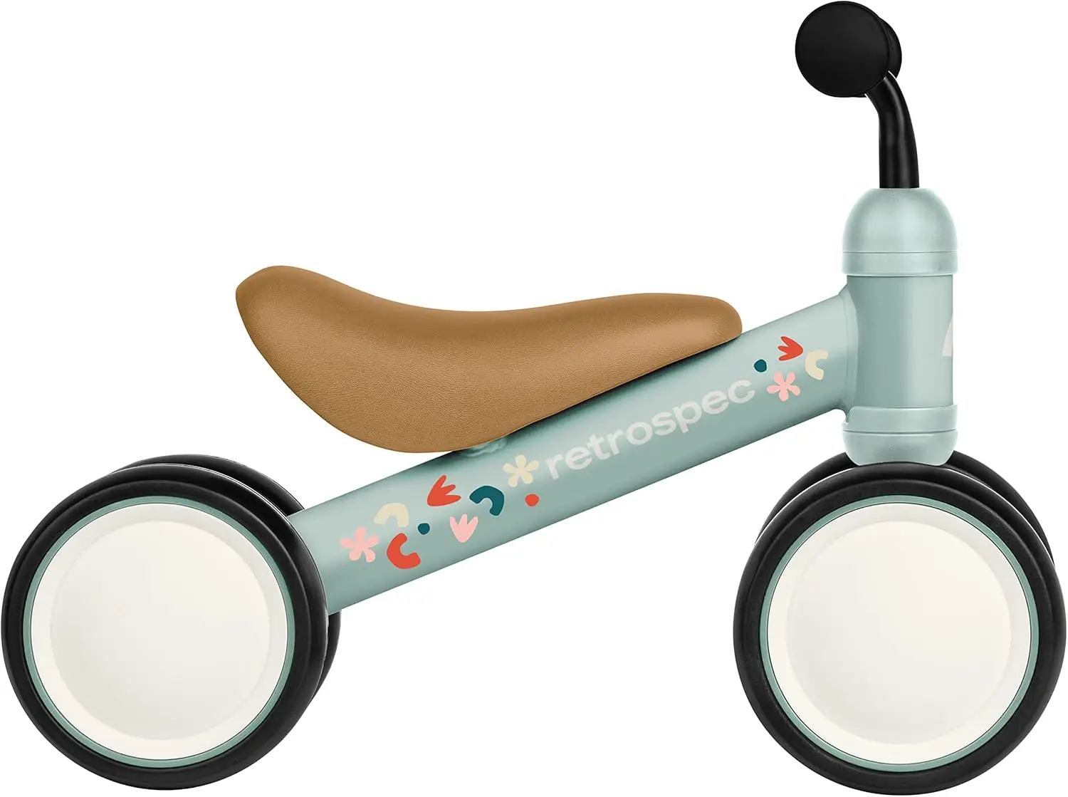 Andador de cuatro ruedas para bebé, bicicleta de equilibrio para niños de 12 a 24 meses, regalo de primer cumpleaños, juguete de bicicleta para niños pequeños de 1 año