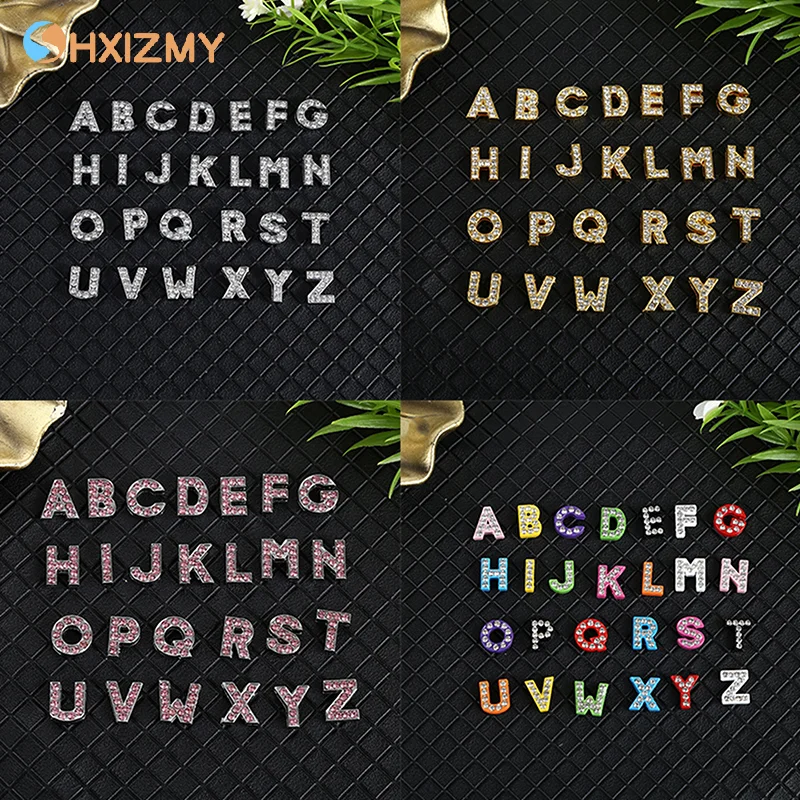 26 sztuk urok Rhinestone angielska litera DIY ozdoby do paznokci FCartoon list Nail Art ashion DIY Manicure dekoracje akcesoria