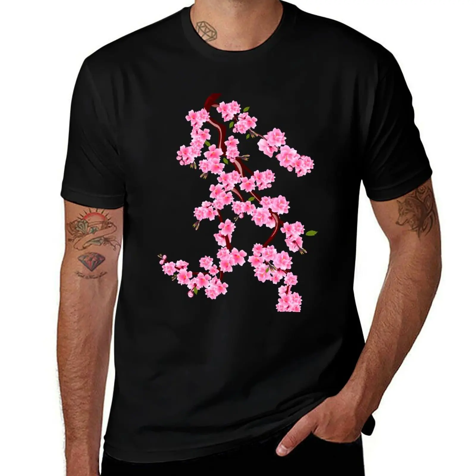 

Sakura Cherry Blossom T-Shirt quick-drying anime tshirt luxury clothes men