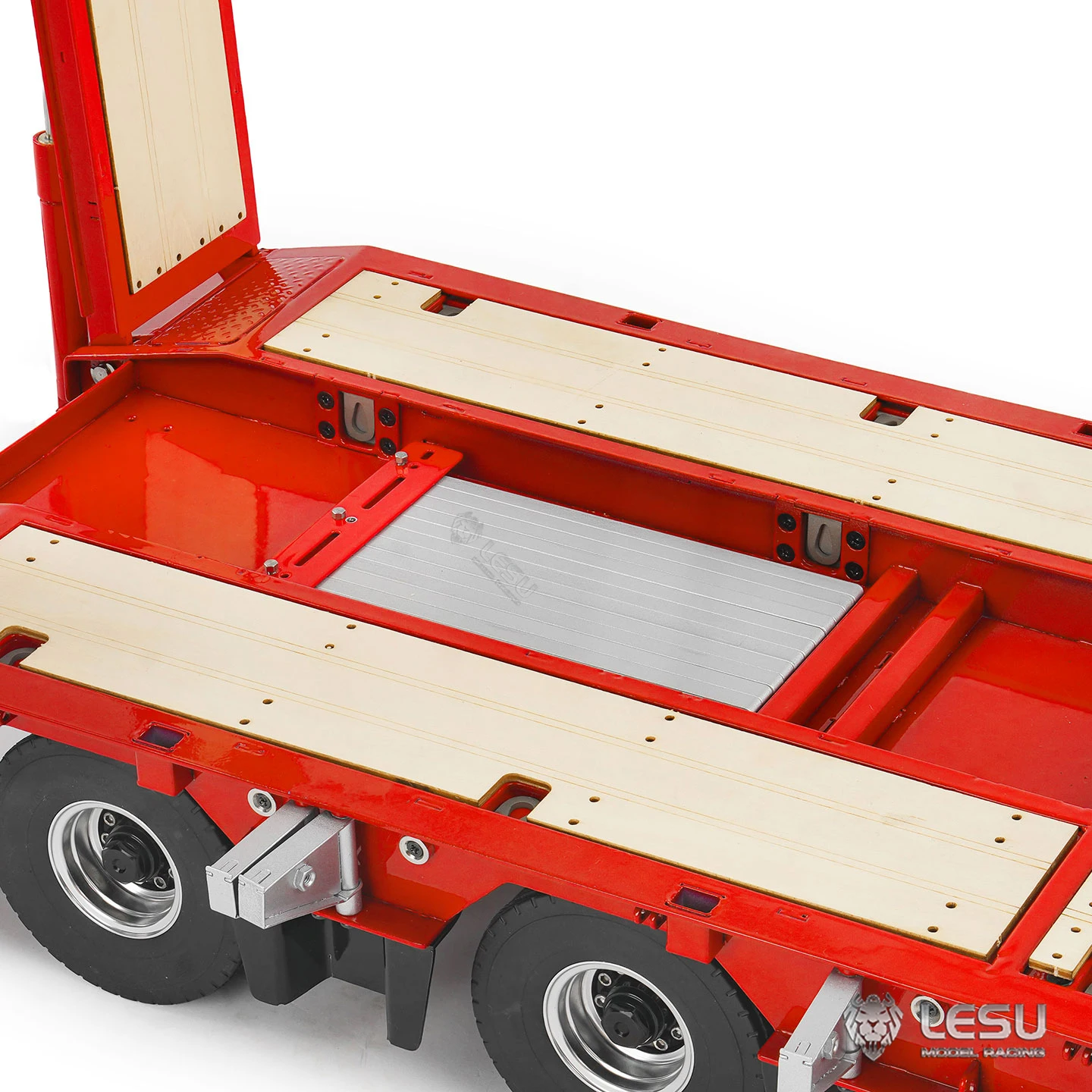 LESU 1/14 hydraulic engineering small wheel full trailer LS-A0049 is suitable for Tamiya dump truck heavy tractor truck