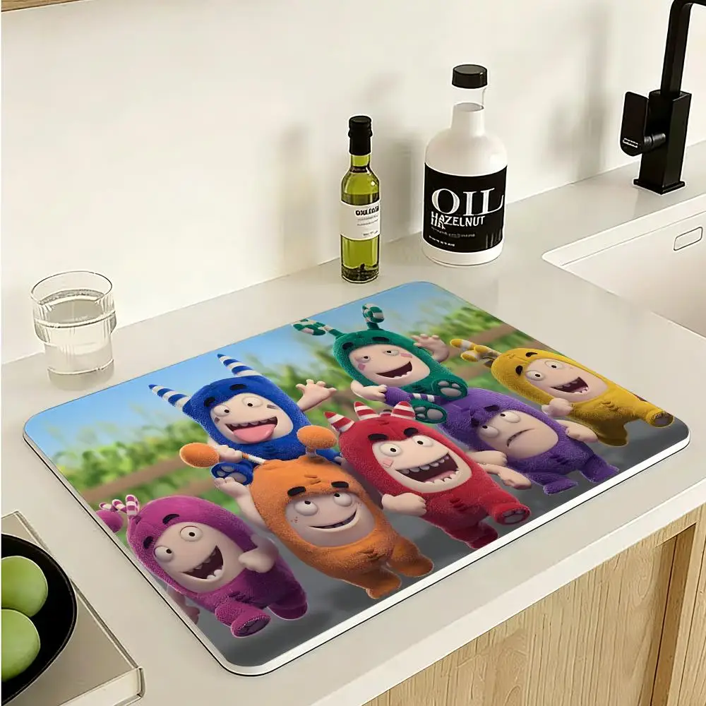 Home Decor Oddbods Floor Mat Diatomite Floor Mat Fast Drying Odor Resistant Non Slip Bath Kitchen Mat