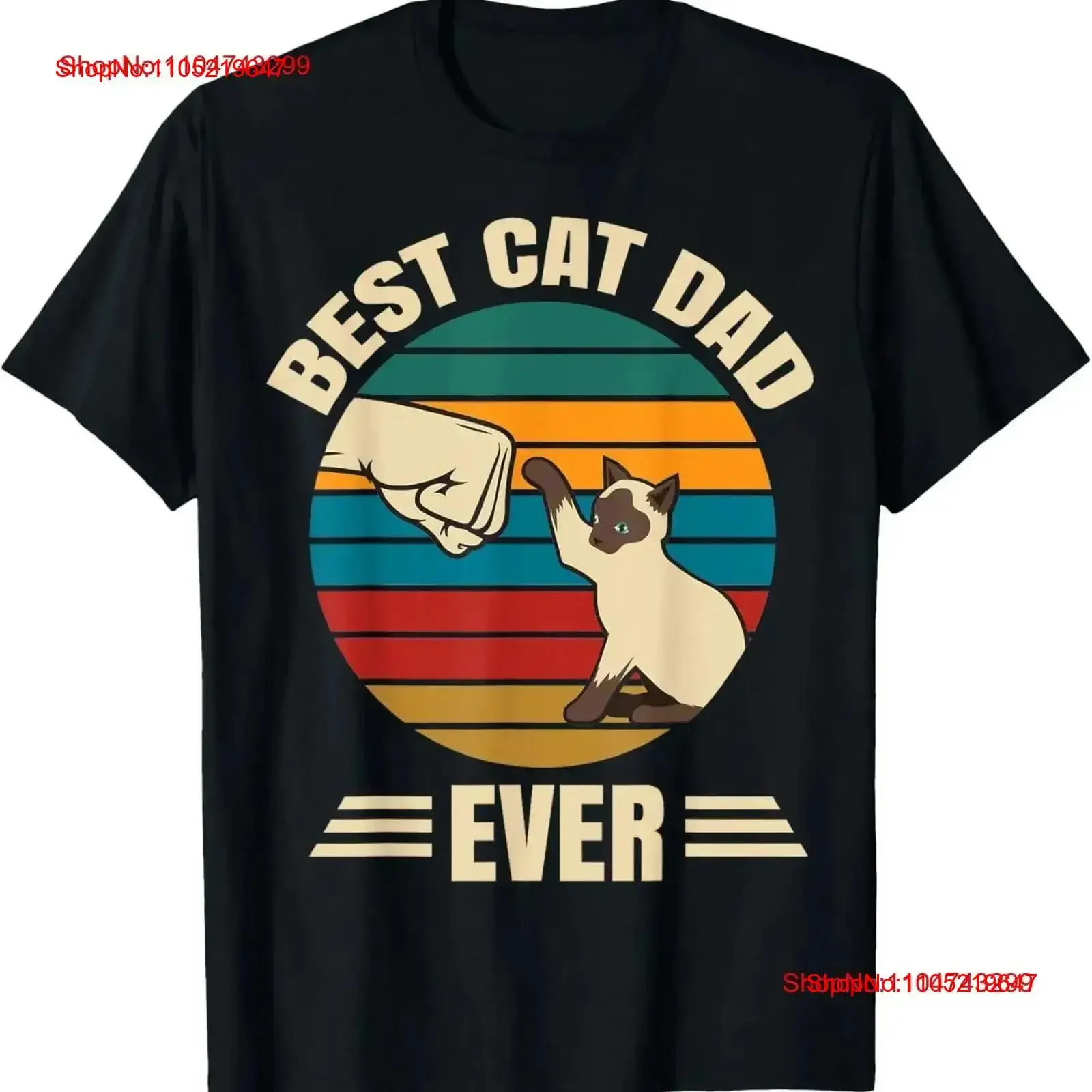 Best Cat Dad Ever with Siamese Funny Cute T Shirt vintage Washed Soft Slightly fashion Casual Comfortable designer clothes