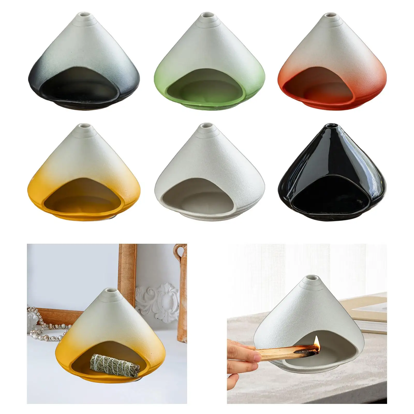 حامل البخور مكتب السيراميك بالو سانتو حامل لتزيين خزانة غرفة النوم #4