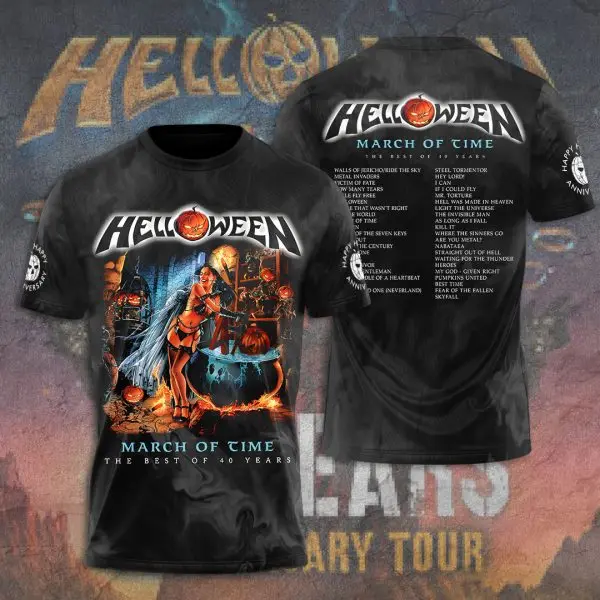 Classic Rock Helloween T-shirts Male 3D Print Men Women Hip Hop Trend Short Sleeve TShirt Street Loose Casual Oversized Y2k Tops image 6