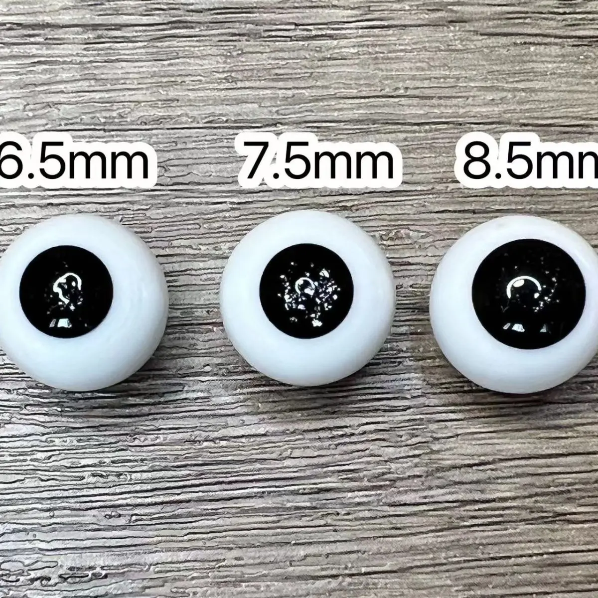 BJD Glass Eyes Black Round Ball 16mm Movable Glass Eyeballs Black Pearl Glass Eyeballs Doll Accessories For Qbaby Doll