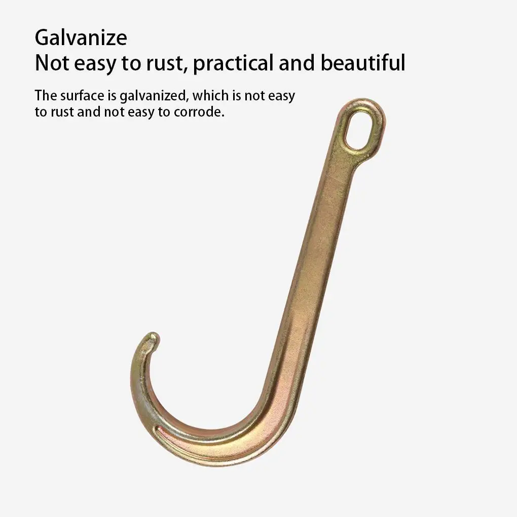 Universal Alloy Steel Tow Truck Hook Long Handle Wrecker J Shaped Hooks Automotive Automobile Modified Spare Parts