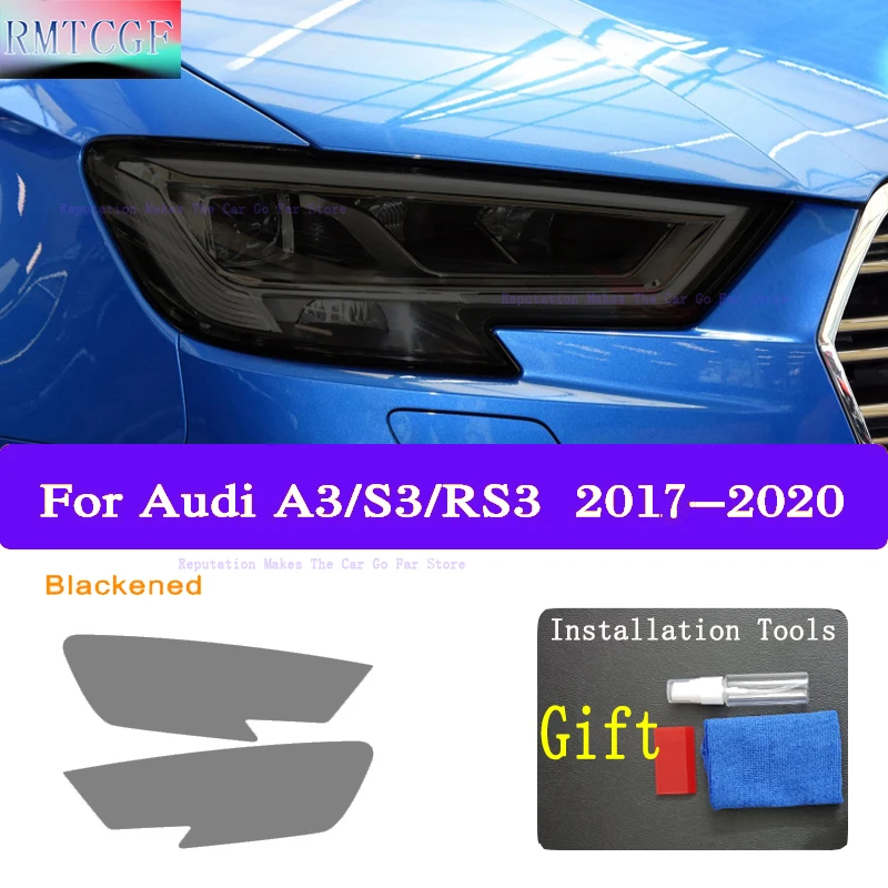 

Car Headlight Tint Black Protective Film Protection Transparent TPU Sticker For Audi S3 A3 RS3 8V 2014-On Sportback Accessories