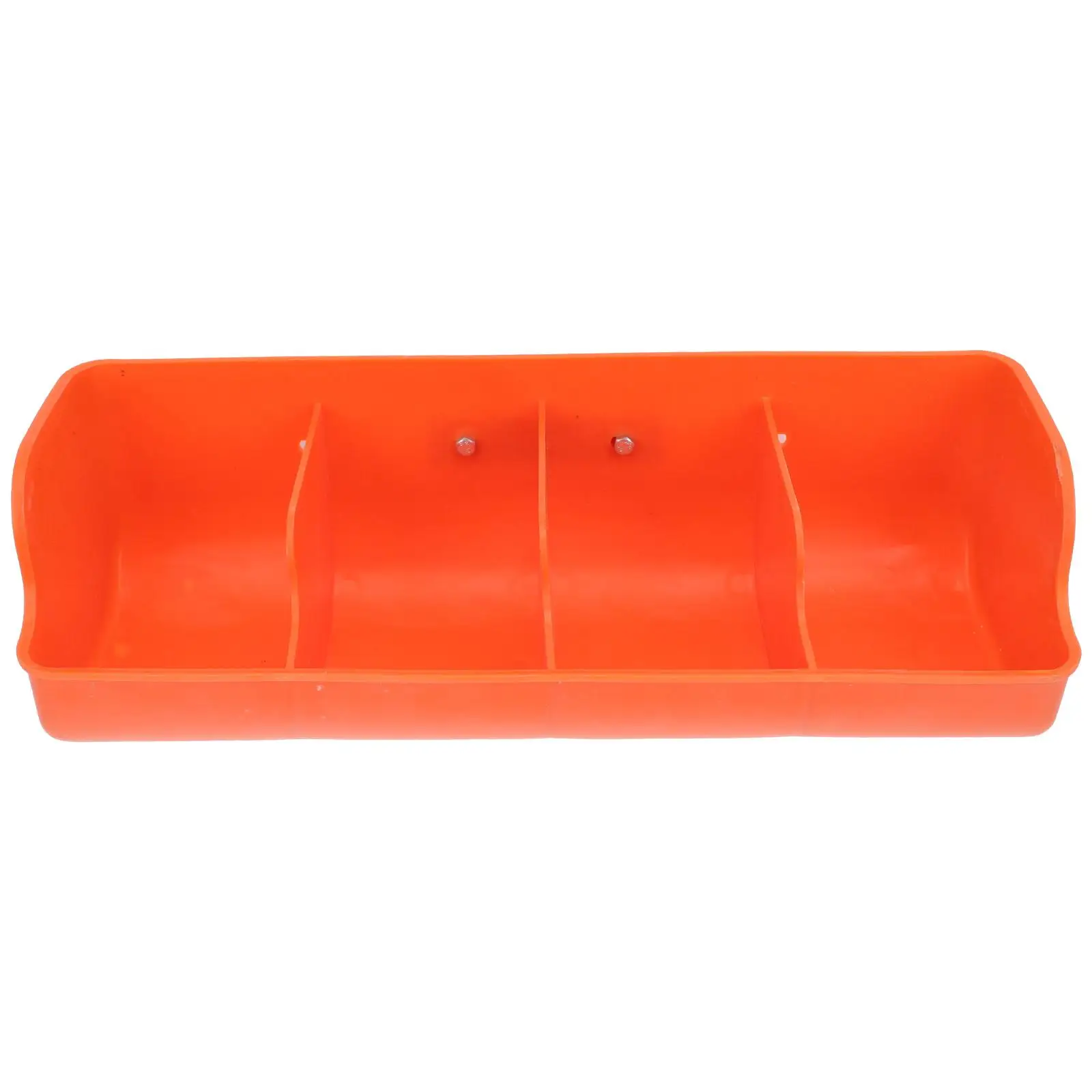 

Pig Feeding Trough 4 Compartments Orange Durable Easy Clean Multi Pig Use Food Trough Livestock Pannage Feeder Pet