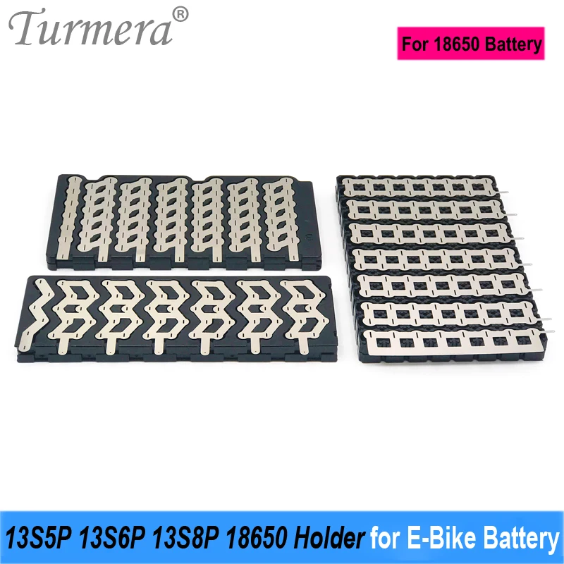 Аккумулятор Turmera 18650 Hoder 13S5P 13S6P 13S8P с никелем для пайки для литиевых батарей электрического велосипеда 48 В 52 В или электронного скутера