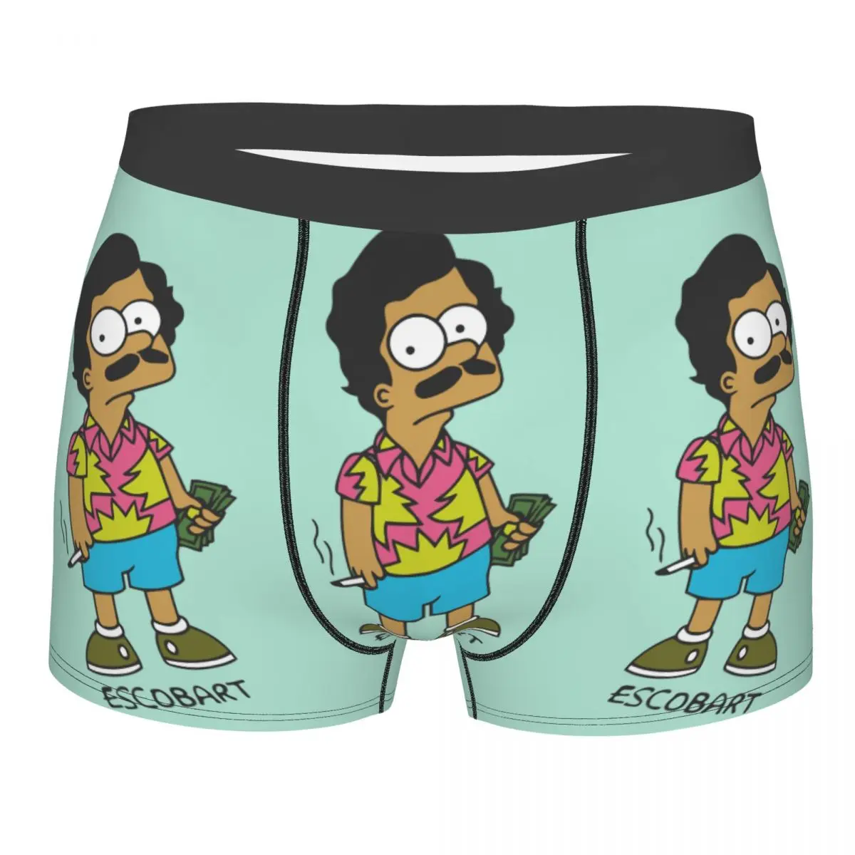 Escobart Man's Printed Boxer Briefs Underpants Highly Breathable Top Quality Birthday Gifts