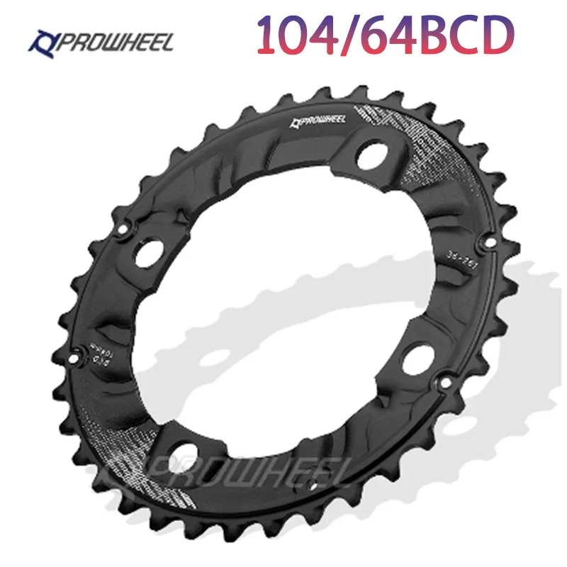 

PROWHEEL 104/64BCD MTB Chainring Double Speed Bicycle Chainring 26T 28T 36T 38T Mountain Bike Chainwheel Crankset Part