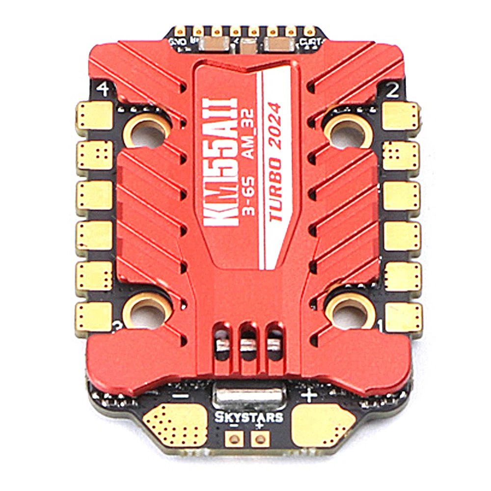

Skystars KM55A V2 4IN1 ESC 3-6S Lipo AM32 DShot600 20*20mm M3 Mounting holes for Rc Multirotor FPV Racing Drone