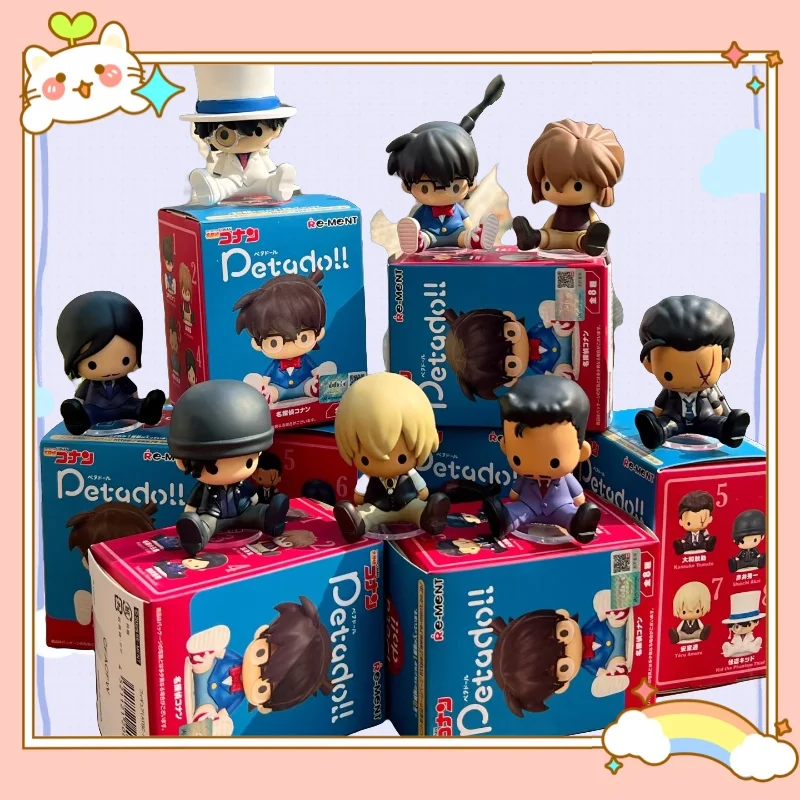 

Original Re-Ment Anime Detective Conan Petadoll Series Collection Blind Box Figure Kudo Shinichi Phantom Thief Model Toy Gift