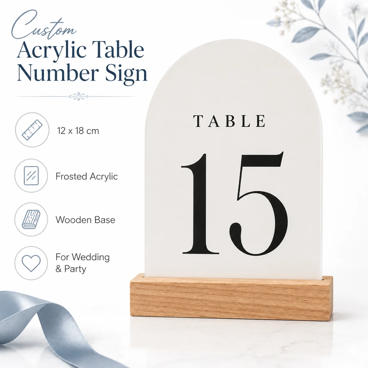 5pc Custom Acrylic Table Number Sign Personalized Wedding Reception Decor Ideal Decorative Supplies For Ceremonies Parties Event