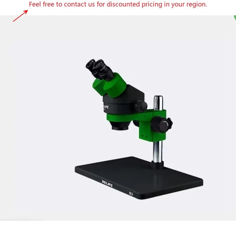 

RELIFE RL-M3T-B3 Trinocular HD Stereo Microscope With Large Platform+SS-033 Light Source+0.5CTV Adapter+M17 Touch Control Camera