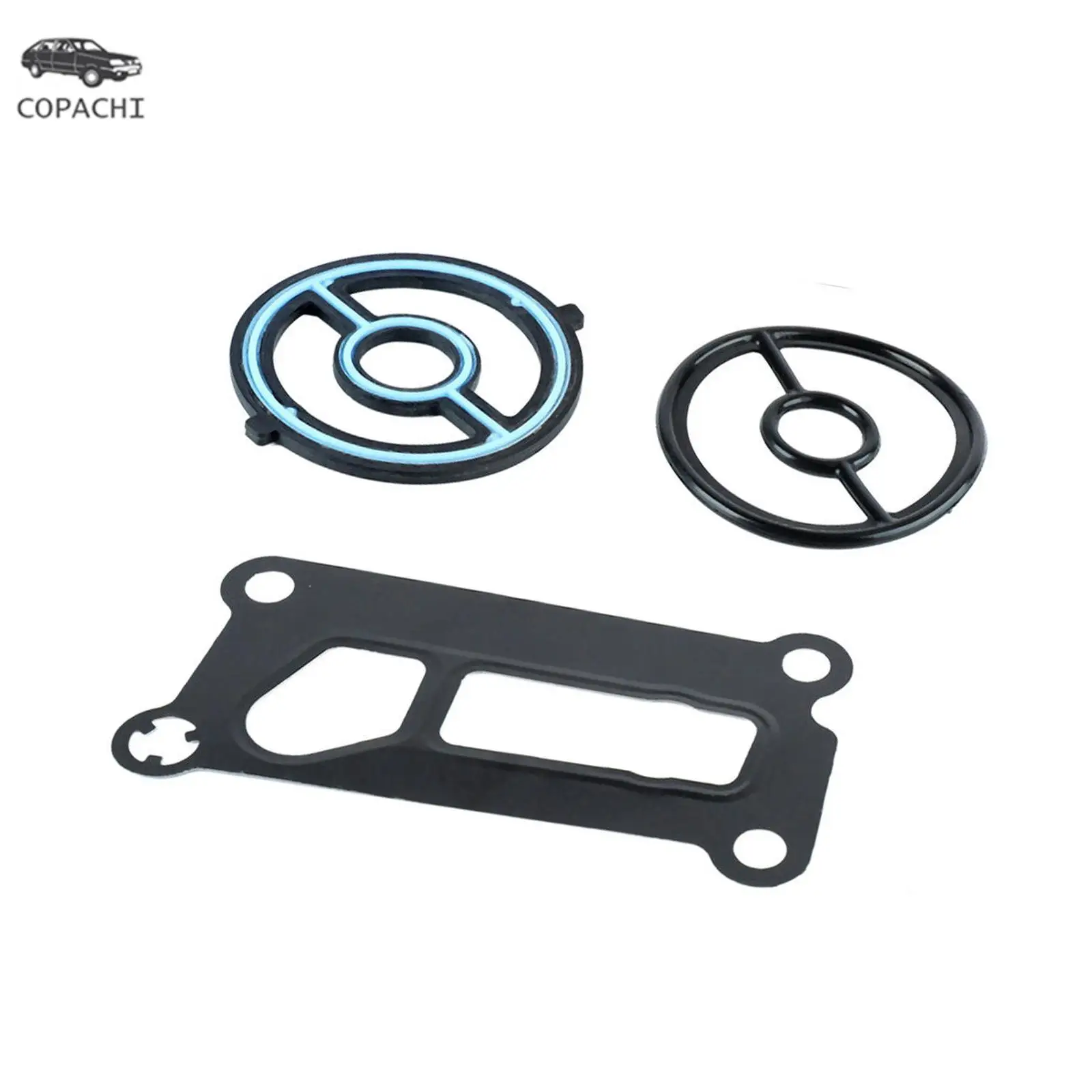 3Pcs Engine Oil Cooler Seal Gasket Set LF02 14 700 LF02 14 342 for MAZDA 3 5 6 CX‑7  Car Replacement Accessories Motor Vehicle