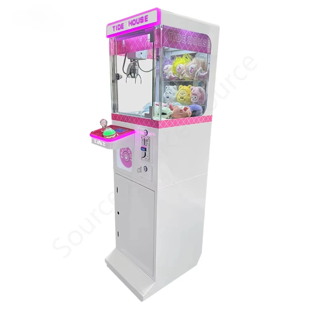 Durable Coin Operated Mini Claw Crane Machine with Bill Acceptor for Doll Collection 1 Player 12-Month Warranty