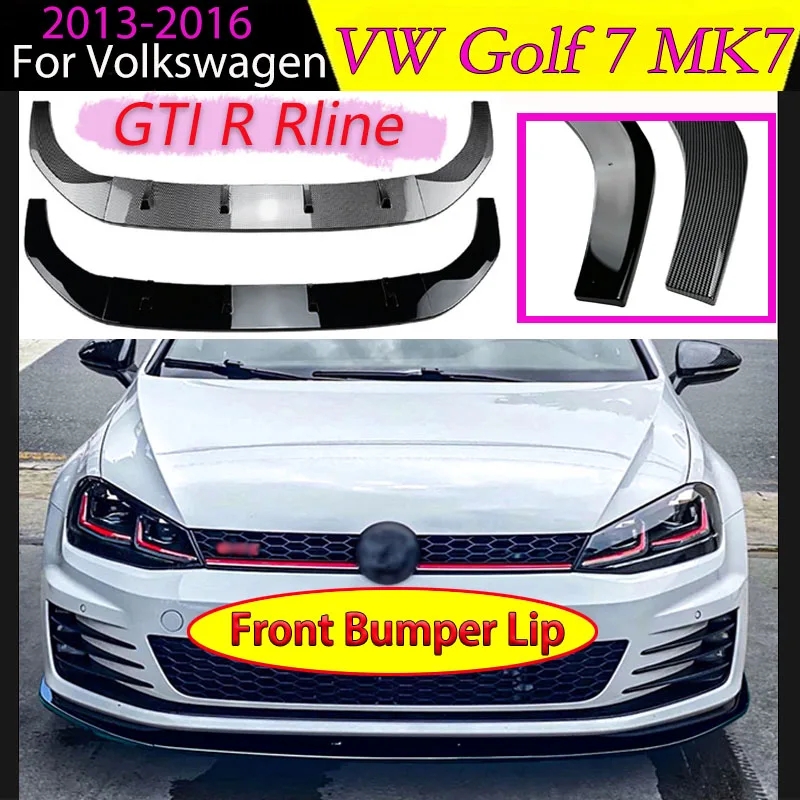 

Front Bumper Lip Spoiler for Volkswagen VW Golf 7 MK7 GTI R Rline 2013-2016 Lower Splitter Diffuser Blade Exterior Auto Body Kit