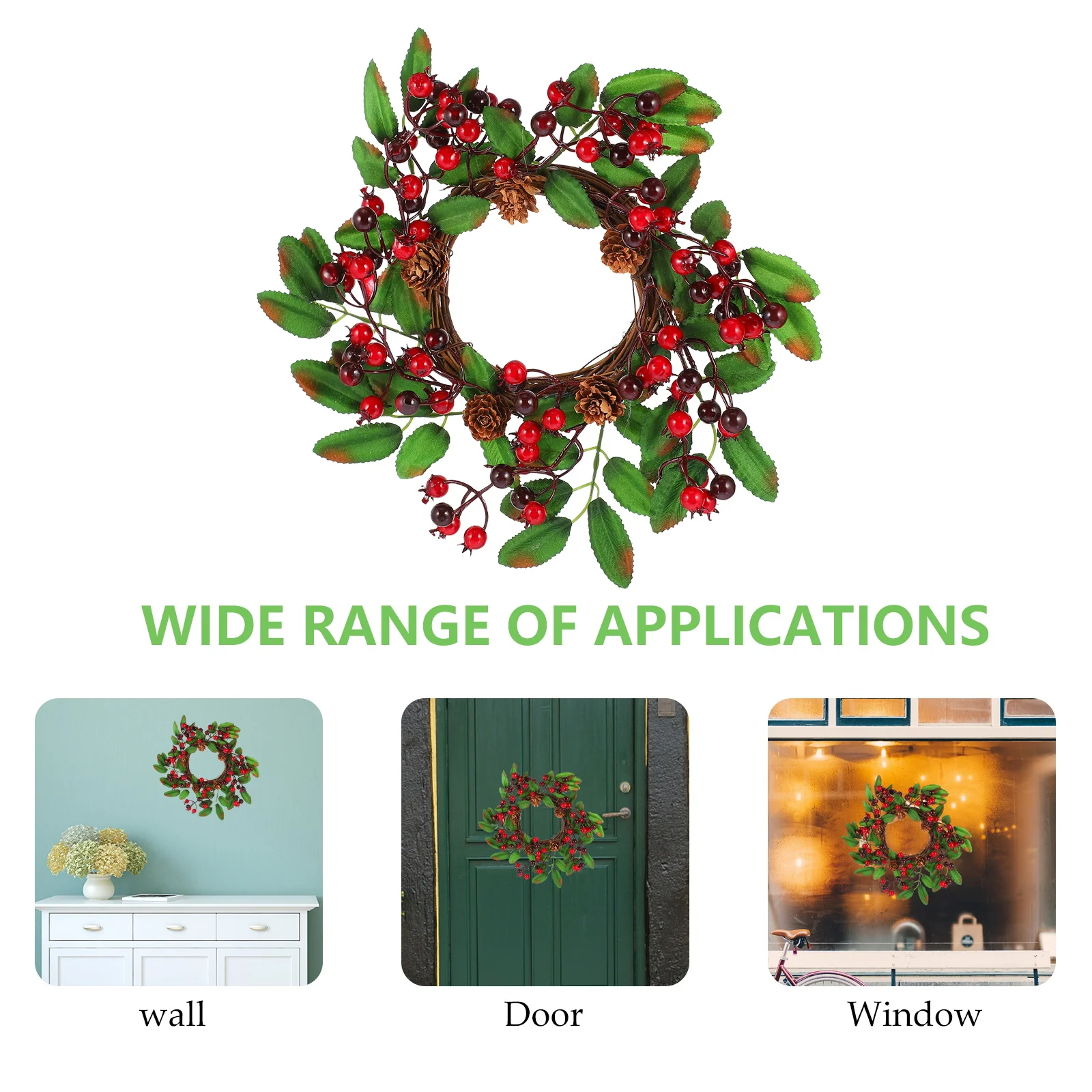 

Christmas Wreath Artificial Front Door Hanging Decoration Wall Party Supplies Festival Xmas Wreaths For Weddings Porch Window