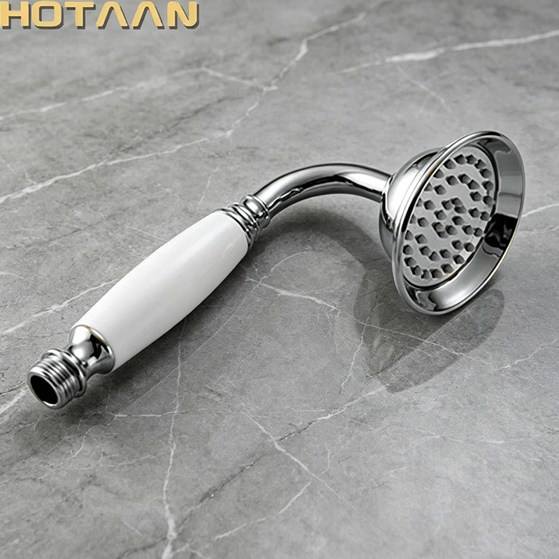 Ducha de mano cromada de cobre sólido, cabezal de ducha de mano de lujo con YT-5191-C de cerámica, venta al por menor y al por mayor