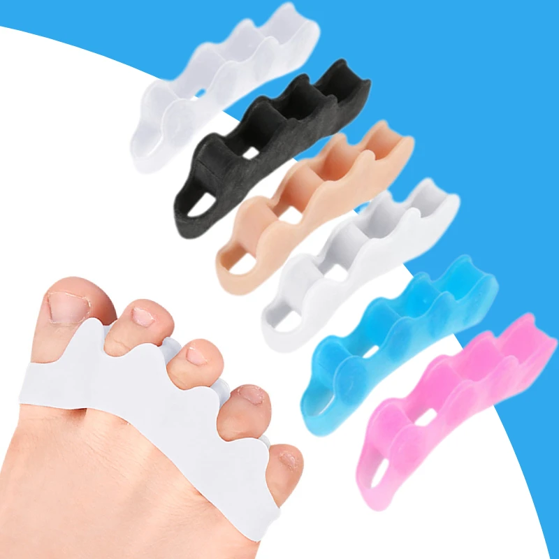 

1Pair Gel Hammer Toe Separators Silicone Bunion Adjuster Thumb Valgus Corrector Splitter Protector Foot Pain Relief Straighten