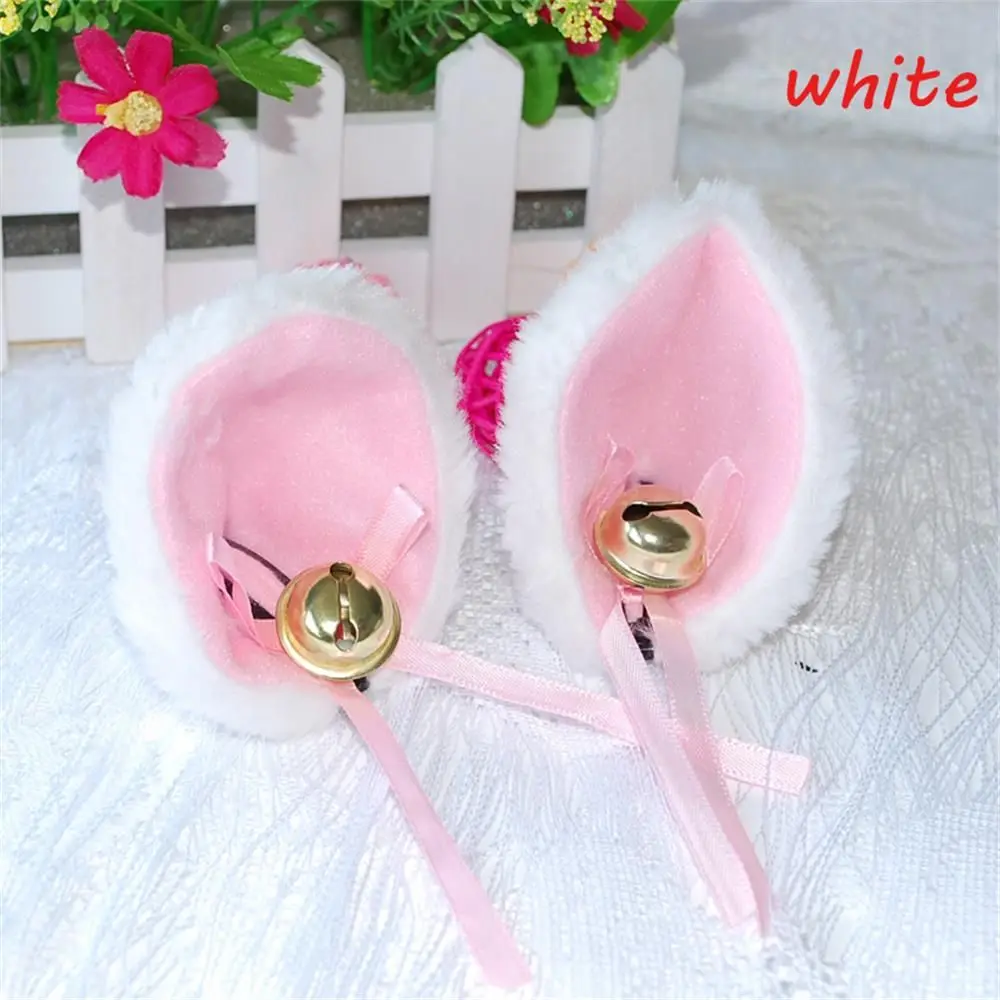 Cosplay bells gato orelha clipes de cabelo de pele anime hairpins headdress lolita hairclip headsband festa traje acessórios para o cabelo