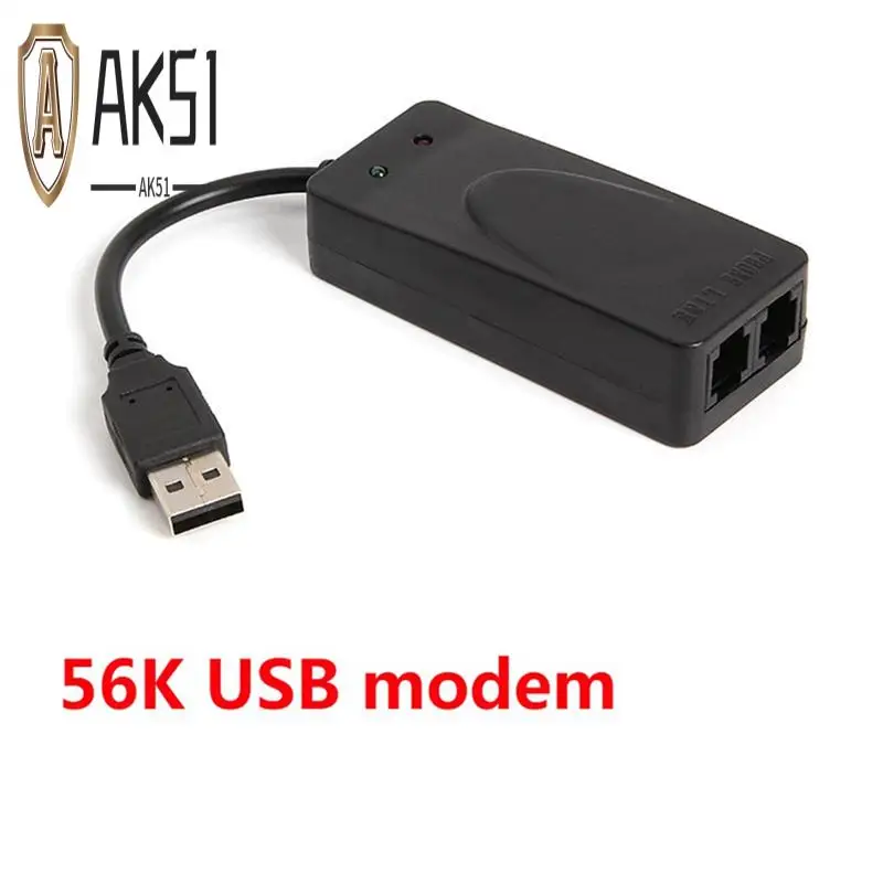 AK51-USB Fax Modem Doppia Porta USB2.0 56K V.92 V.90 Modem Esterno Driver Per Win 7 8 10 XP Ricevi Invia Fax Sul Computer