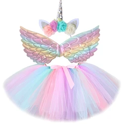 Ensemble jupe tutu et jupe en tulle pour bébé fille, tenue de fête d'anniversaire pour enfants, olympiques d'Halloween et de Noël pour enfants, ailes, Nairobi Orn