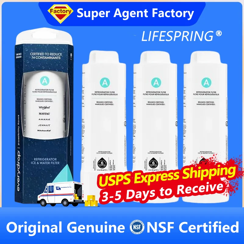 

USPS Fast Delivery, EDRARXD1 Water Filter replacement for Whirlpool EDRARXD1, Everydrop Filter A, EDRARXD1B, Duty-Free