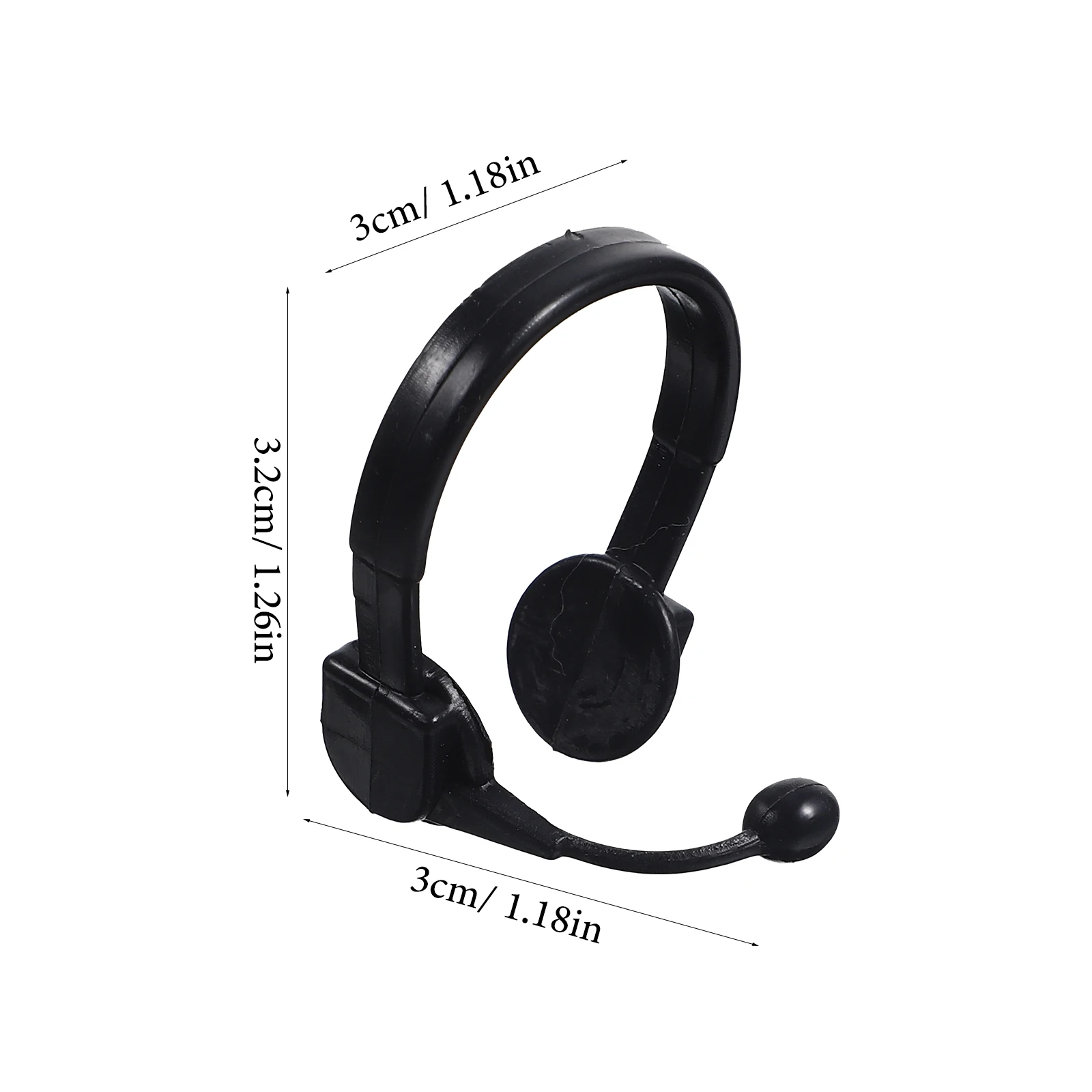 50 Pezzi Mini Cuffie alla Moda per Casa delle Bambole, Accessorio Microfono, Regalo Decorativo, Prop per Giochi di Ruolo