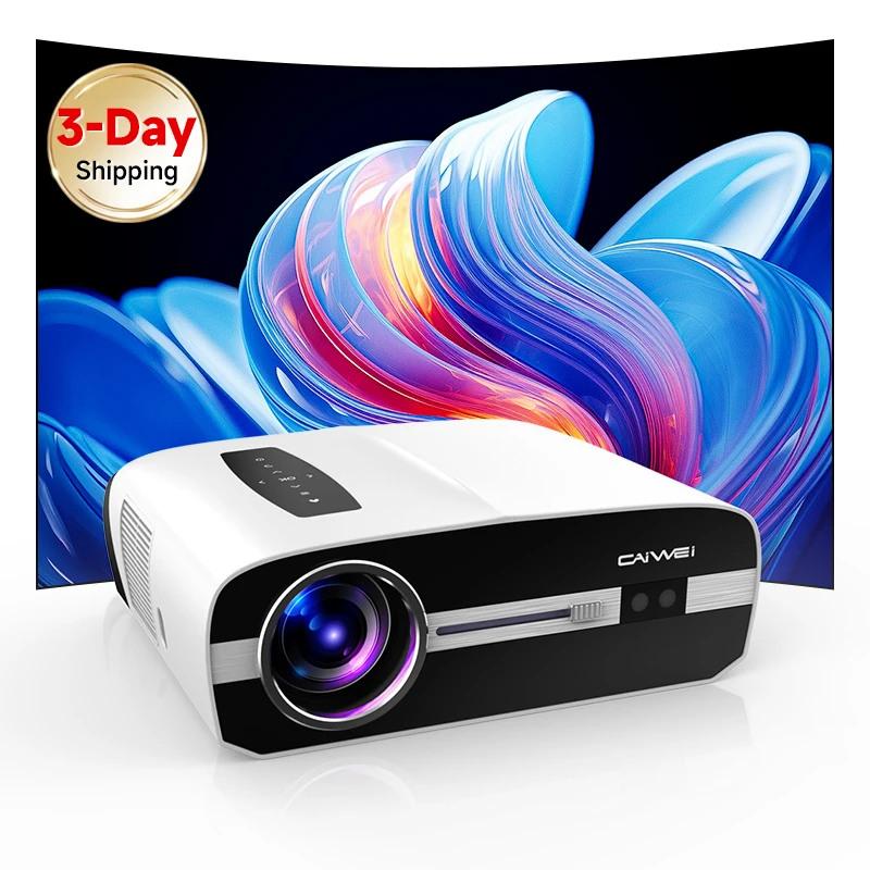 CAIWEI 3-day shipping CE FCC Certified Full HD 1080P Projector Portable Proyector Smart Android Beamer 4k Business Home Theater