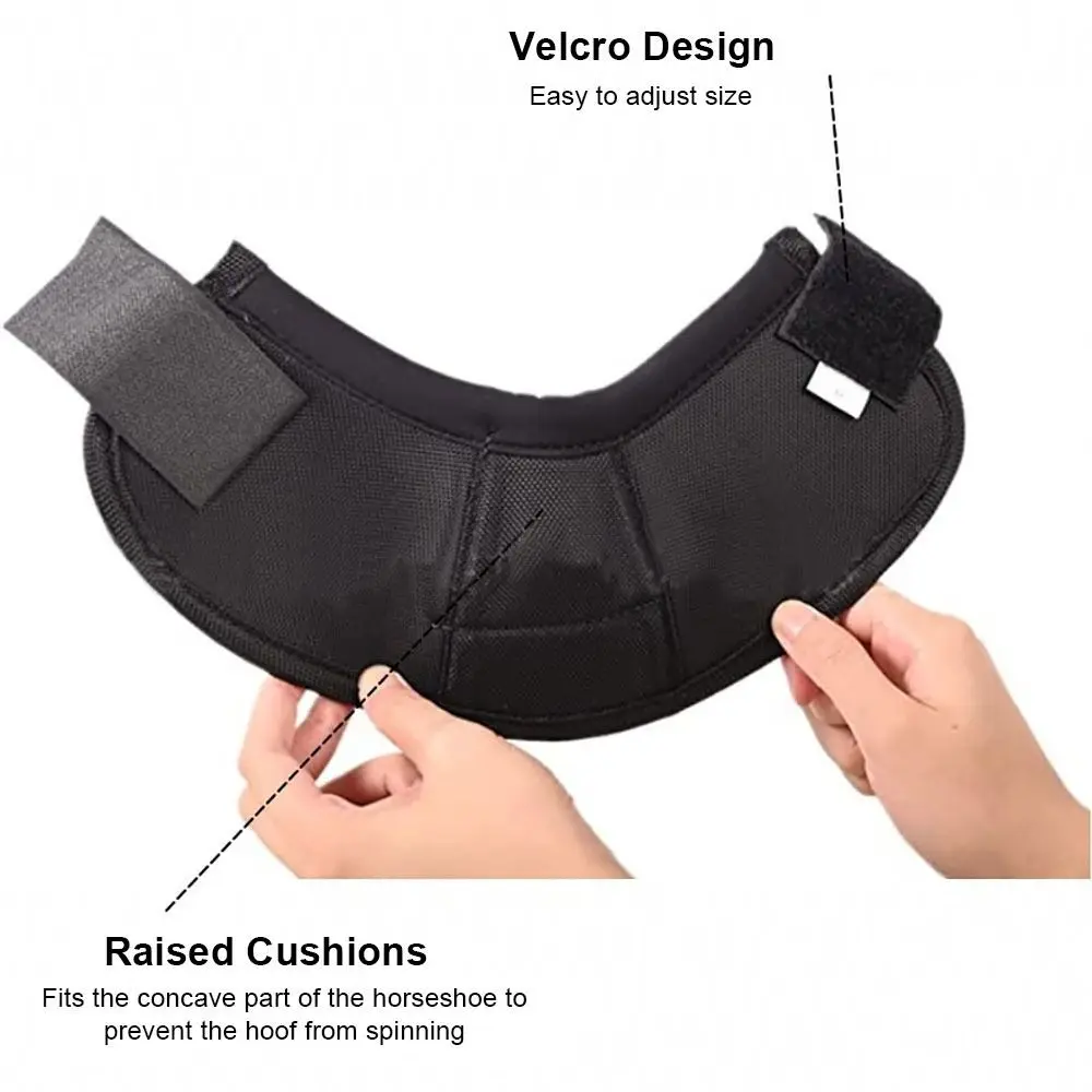 1Pair Quick Drying Horse Bell Boot Heavy Duty Protection Comfort Equine Hoof Boot Oxford Cloth Hoof Wrists Protector
