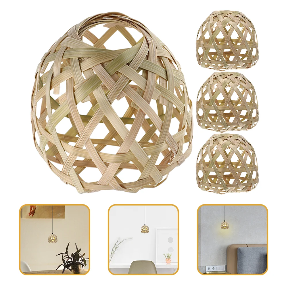 

Boho Decor Lamps Shades Replacement Bamboo Lampshade Pendant Lights Chandelier Woven Rattan Ball