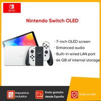 Nintendo Switch OLED Model 7 Inch Screen Joy‑Con Handle Enhanced Audio Adjustable Console Stable TV Mode Video Game