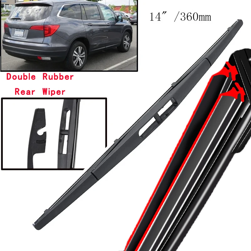 

Car Wiper 14" Rear Wiper Blade For Honda Pilot MK3 2016 - 2021 Windshield Windscreen Clean Tailgate Window Car Rain Brush