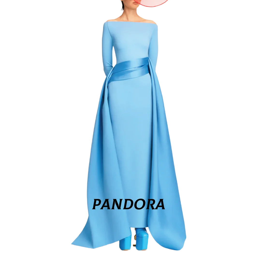 

Pandora Customized Boat Neck Wedding Party dresses Mermaid Long Evening Prom Dresses Formal Gown Dubai Evening Dress