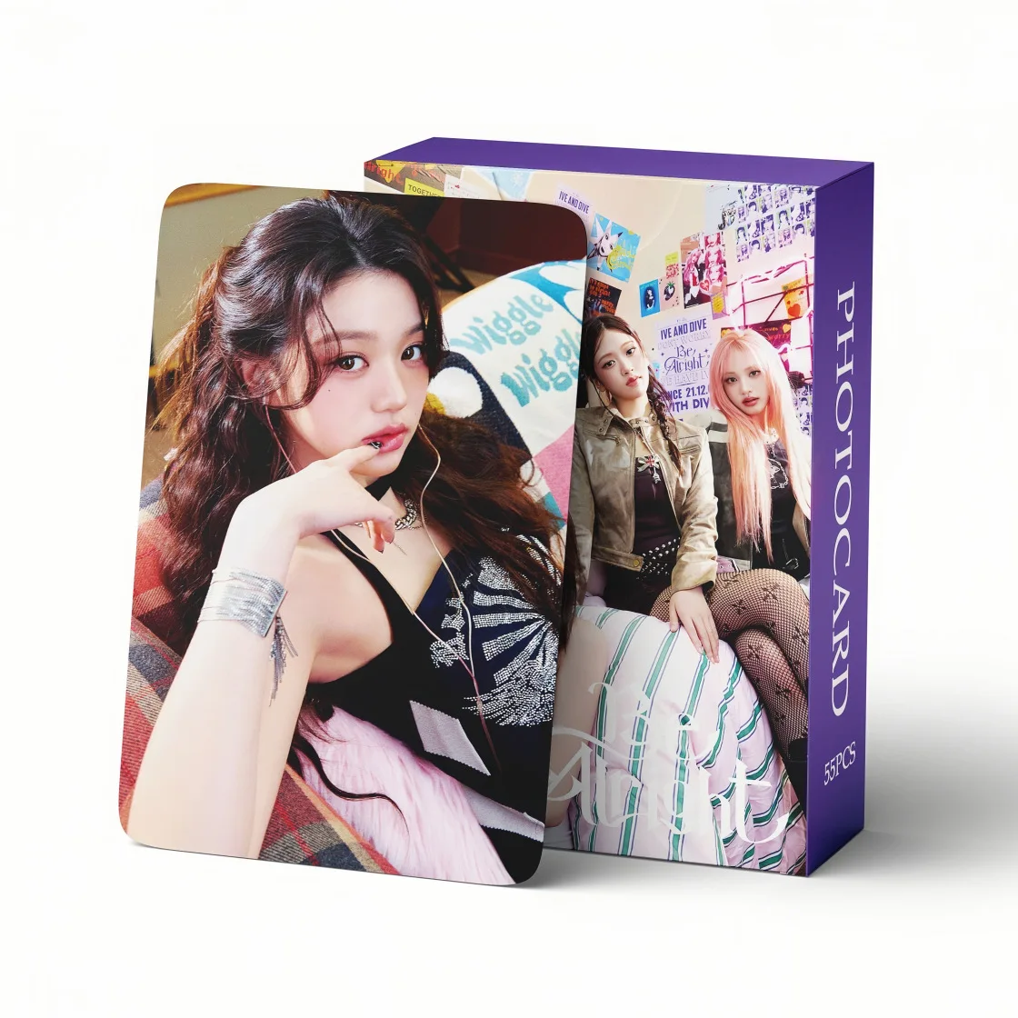 55 Albums de groupe de filles BE ALRIGHT, Mini cartes Wonyoung LIZ, cartes LOMO, carte de Collection de fans, boîte-cadeau