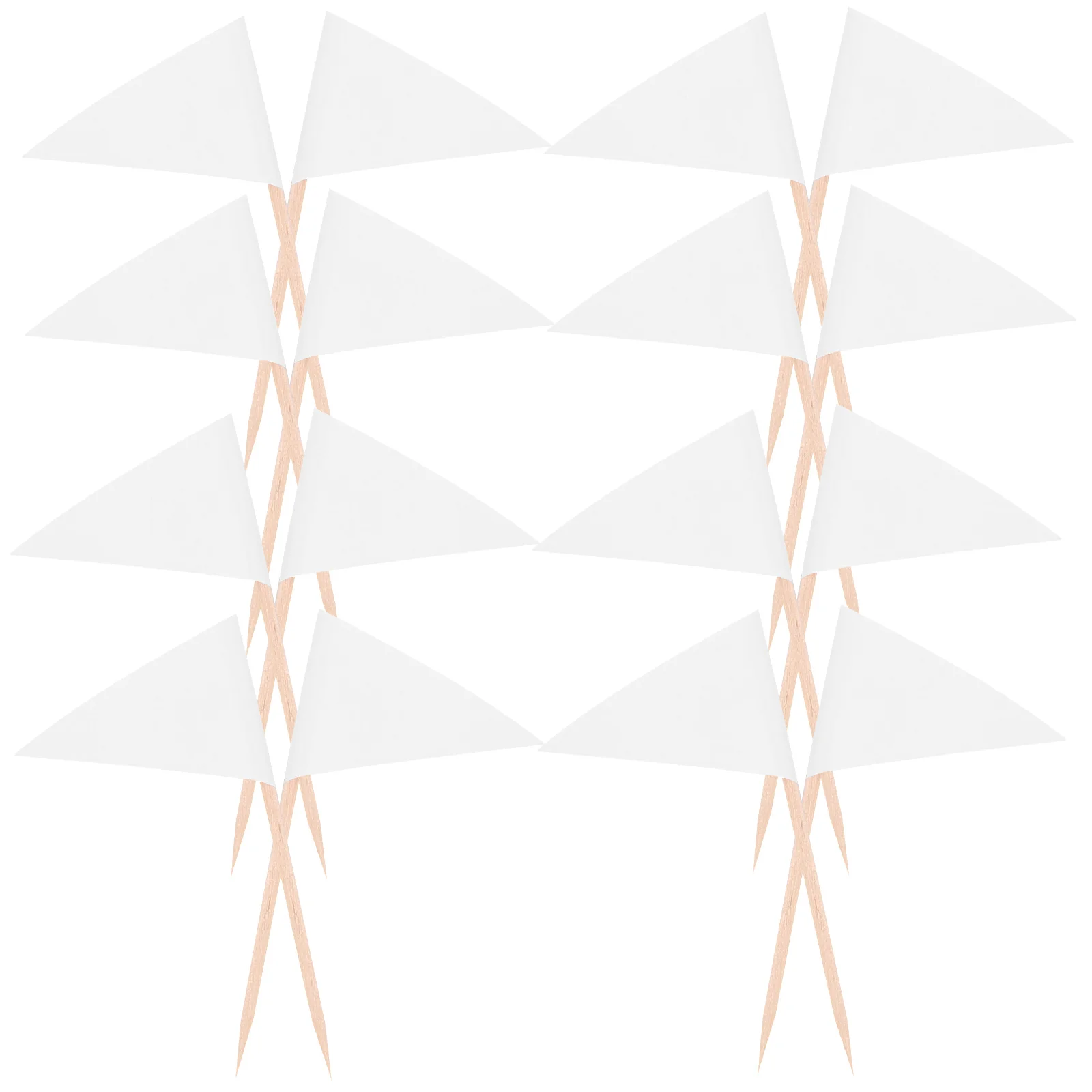 

100pcs Toothpick Flags Mini Triangle Sticks Food Decorations Cupcake Toppers For Fruit Cheese Appetizers Party Solid Color Mini