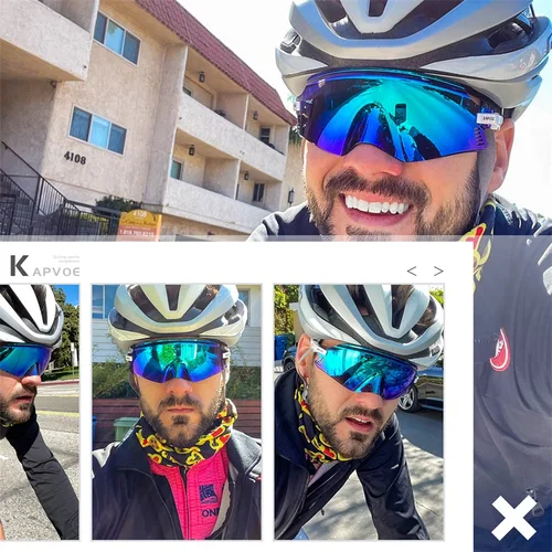 Imagen 2 del producto Kapvoe-gafas De sol De Ciclismo para hombre, lentes De sol para bicicleta De montaña, UV400, para deportes al aire libre