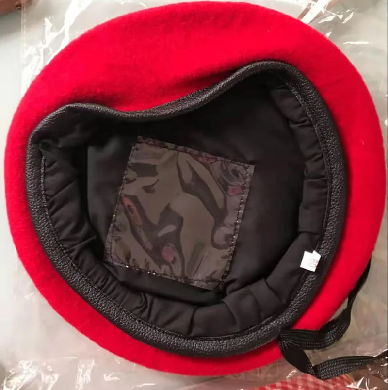 Personalisierte Bestickte Logo-Wollmütze für Erwachsene, Warme Wintermütze, DIY-Logo Künstlermütze, Kürbismütze, Baskenmützen – Detail 5