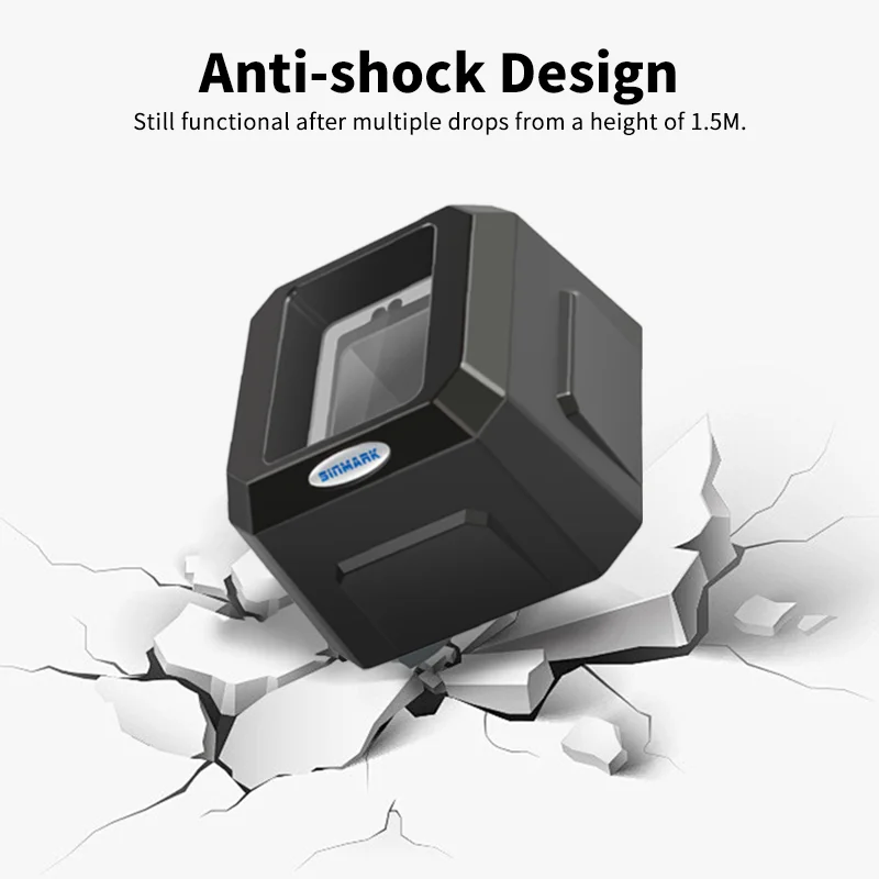 SINMARK 1D 2D QR Desktop-Barcode-Scanner, Plattform, Freisprecheinrichtung, USB-verkabelter Barcodeleser für Supermarkt, Bibliothek, Einzelhandelsgeschäft