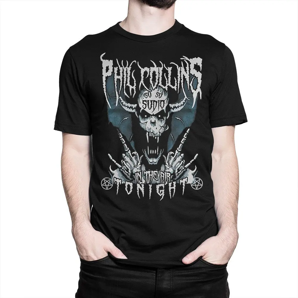 Phil Collins In the Air Tonight Funny Metal T Shirt  Sizes met 257