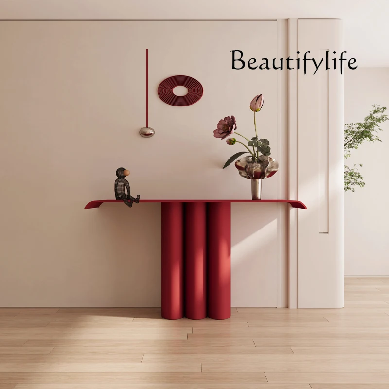 

Italian light luxury porch cabinet designer showroom model room porch cabinet porch table end view table hotel case