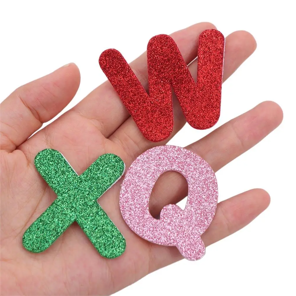 A-Z Letters Foam Letter Sticker Self-adhesive Decoration Glitter Alphabet Sticker Wall Decals Colourful