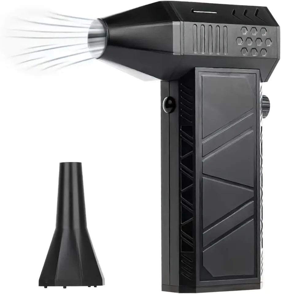 Portable Mini Violent Fan, Turbo Fan with 4000mAh Battery, Compressed Air Duster, Stepless Speed Regulation, Dual Outlet, Strong