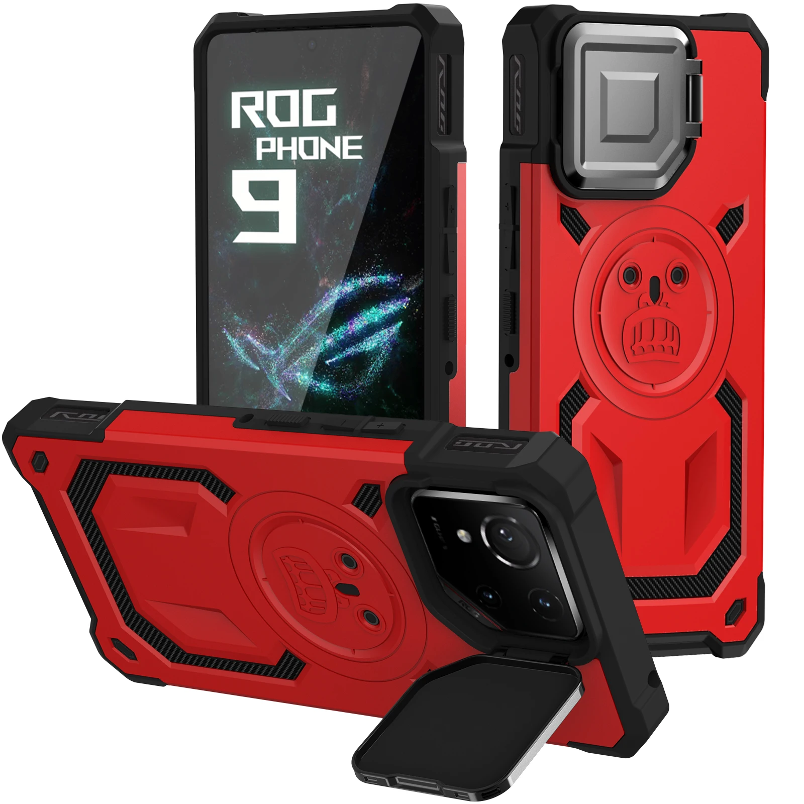 Asus ROG Phone 9 Pro جراب هاتف عدسة حماية قوس ROG Phone 8 9FE درع مضاد للسقوط الغطاء الواقي