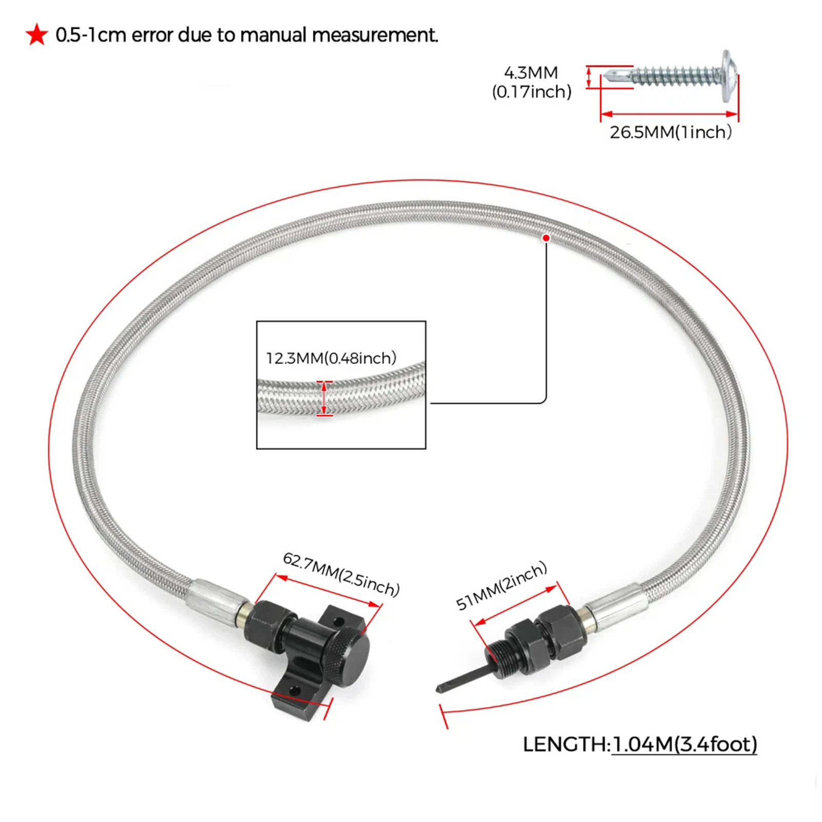 Herramienta de tubo de varilla de nivel de transmisión 22200, varilla de nivel de aceite de motor trenzada de aleación de aluminio, varilla de nivel de transmisión para Ford F-150 2010-2023