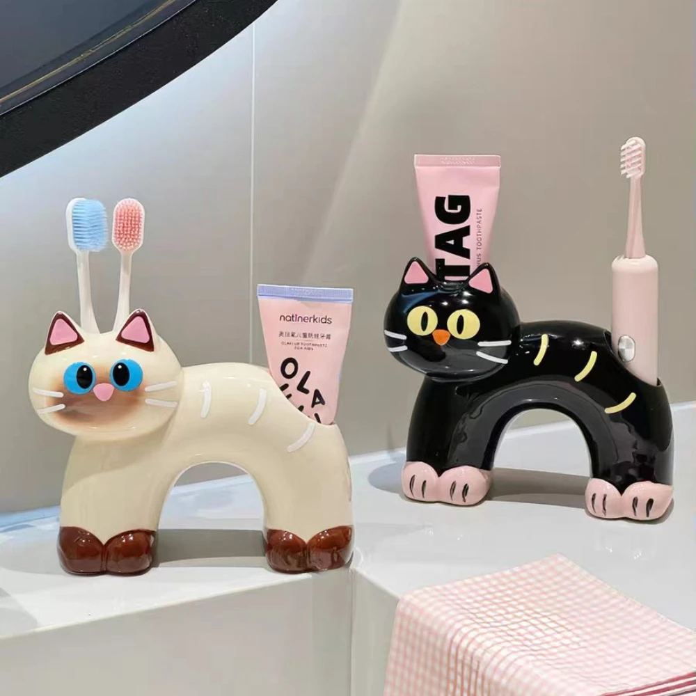 cute-cat-shaped-ceramic-toothbrush-holder-home-multi-purpose-bathroom-organizer-for-toothbrushes-toothpaste-makeup-brushes-gifts