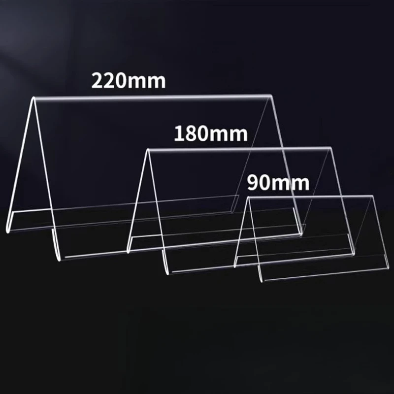 Acrylic Conference Signboard V Shaped Table Card Transparent Seat Sign Vertical Display Board Triangle Brand Name Tag Rectangle